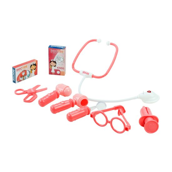 صورة مجموعة الطبيب باللون الوردي- لعبة تعليمية وتفاعلية مصممة للأطفال لتشجيعهم على لعب الأدوار وتنمية مهاراتهم الاجتماعية والإدراكية.